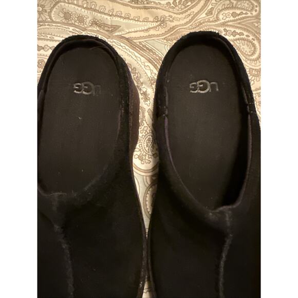 UGG Australia Black Suede 2" New Heights Platform Clogs Size 6 - Picture 7 of 9